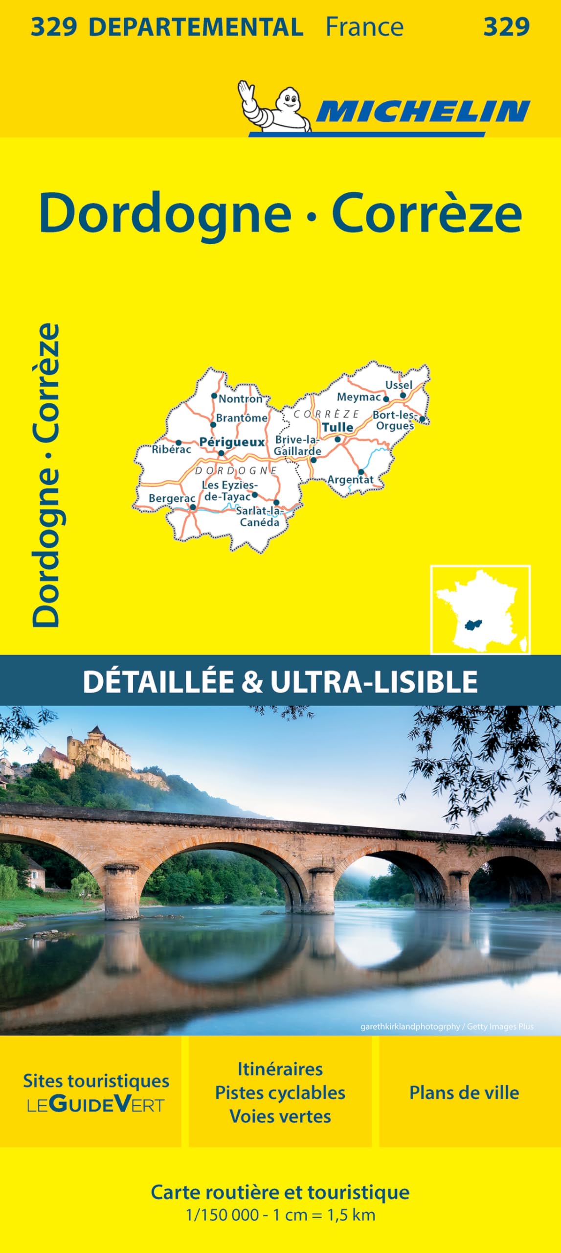 Corrèze / Dordogne (329): carte routière et touristique (Michelin départemental France, 329)