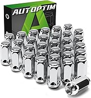AUTOPTIM 32PCS Chrome 9/16-18 Lug Nuts for Ram 1500 2500 3500 - 3/4" Hex Closed End 1.87" Tall Conical Wheel Nuts