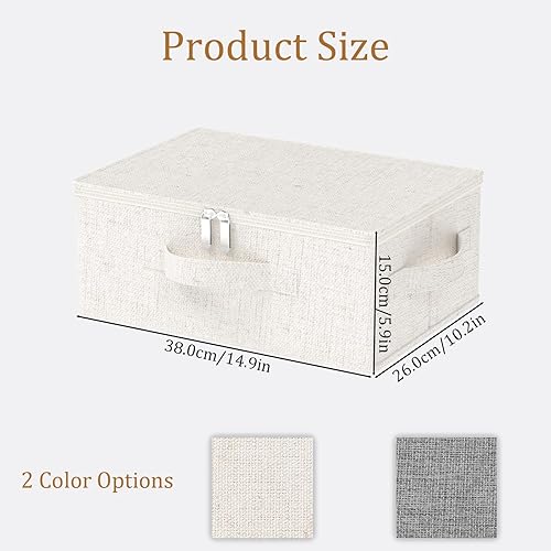 Miniatura 6 de Caja de almacenamiento debajo de la cama con tapa, organizadores de ropa plegables, cestas de organización para el hogar para ropa, zapatos, mantas,