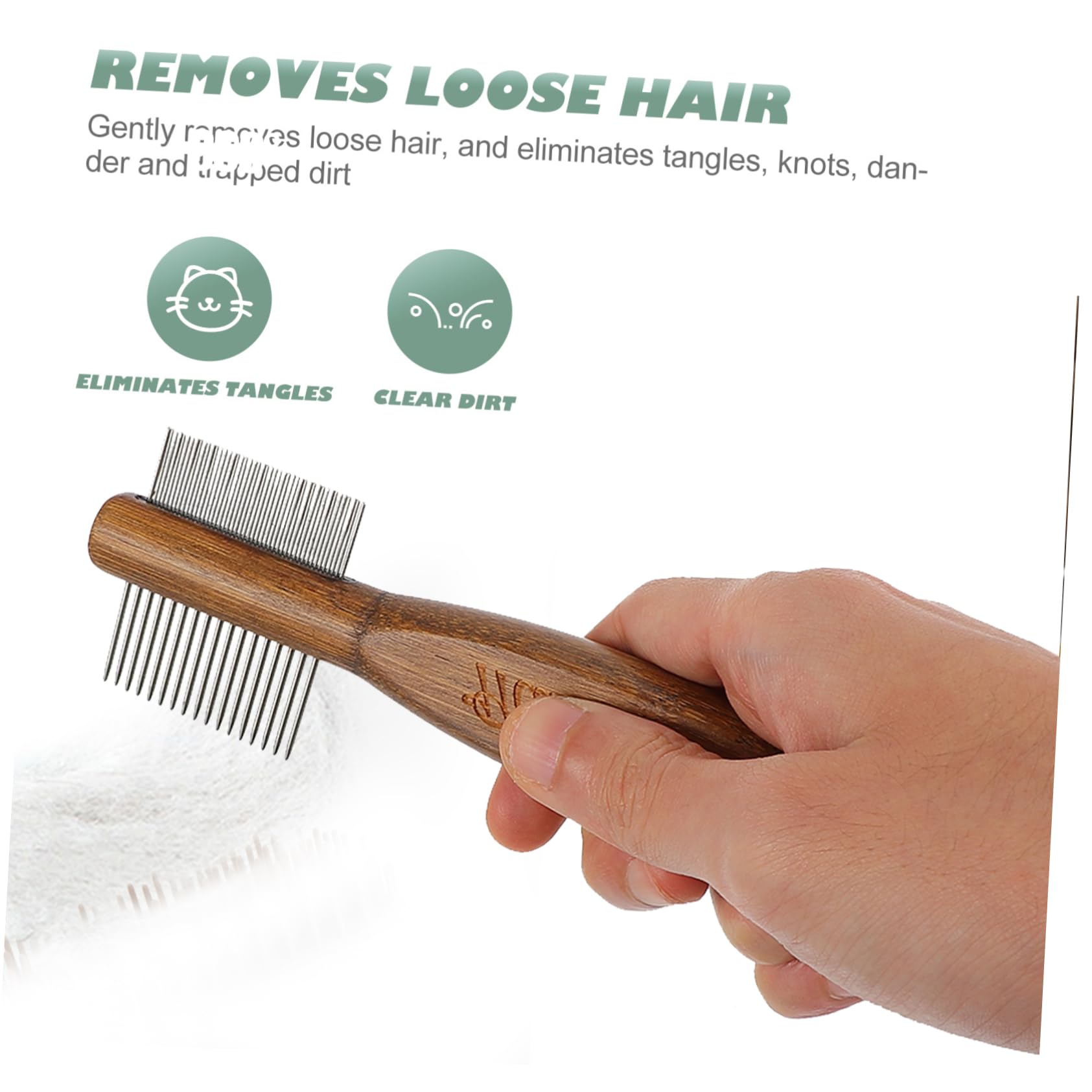 Kisangel 3piezas Cepillo Para Perros y Gatos Mango De Herramienta De Deshedding Efectiva Peine Para Eliminar Pelo Suelto y Enredos Para Cuidado y Limpieza De Mascotas