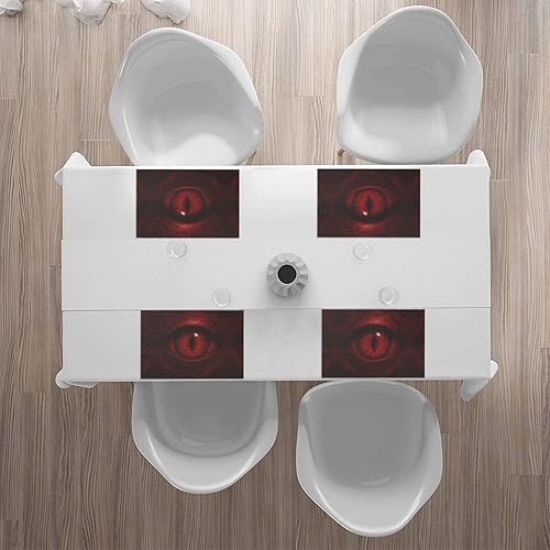 Miniatura 7 de Juego de 4 manteles individuales rectangulares, resistentes al calor, estampado de ojos escarlata, para cocina, comedor
