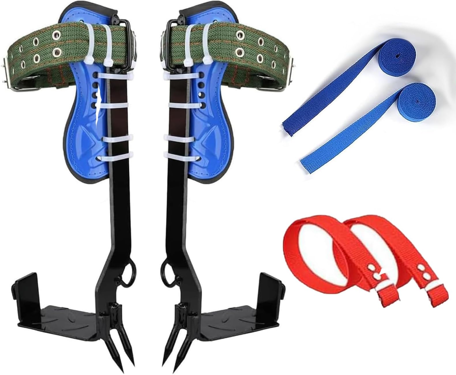 Tree Climbing Spikes Set, Tree Climbing Gear Adjustable Tree Climbing Spike 2 Gears and Non-Slip Pedal Tree Spikes, Tool for Climbing Trees, Picking Fruit, Outdoor Picos Para Escalar Ar
