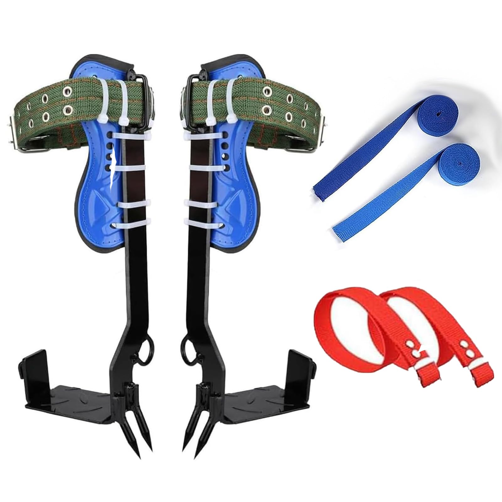 Tree Climbing Spikes Set, Tree Climbing Gear Adjustable Tree Climbing Spike 2 Gears and Non-Slip Pedal Tree Spikes, Tool for Climbing Trees, Picking Fruit, Outdoor Picos Para Escalar Ar