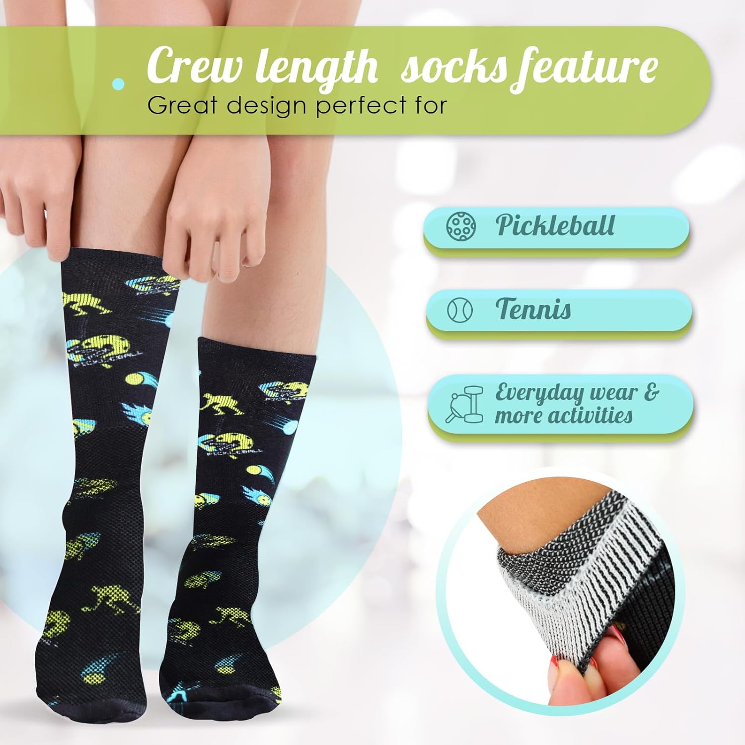 pickleball socks - pickleball gifts - pickleball outfit - unisex - Image 2