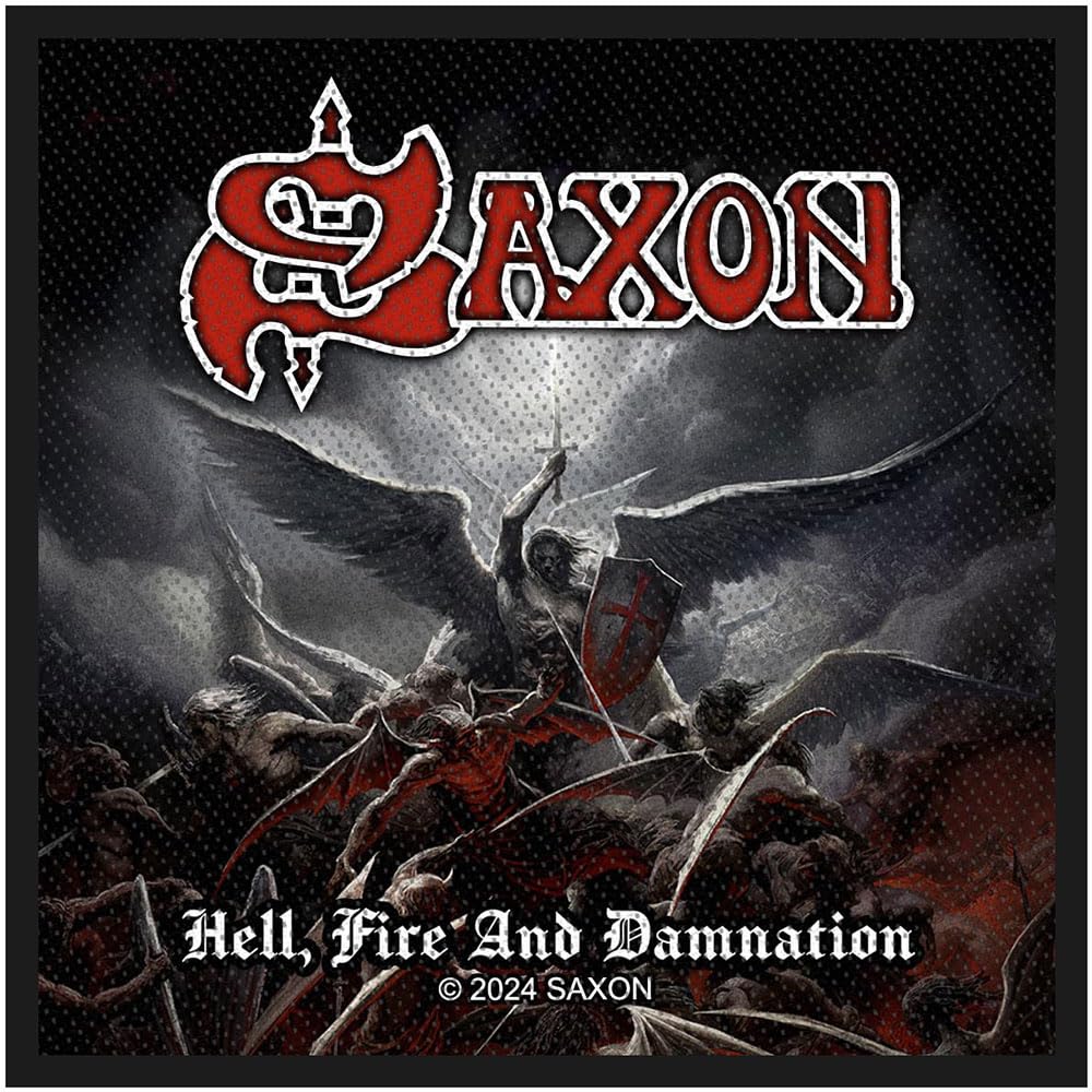 Razamataz Saxon Hell Fire And Damnation Woven Patch One Size