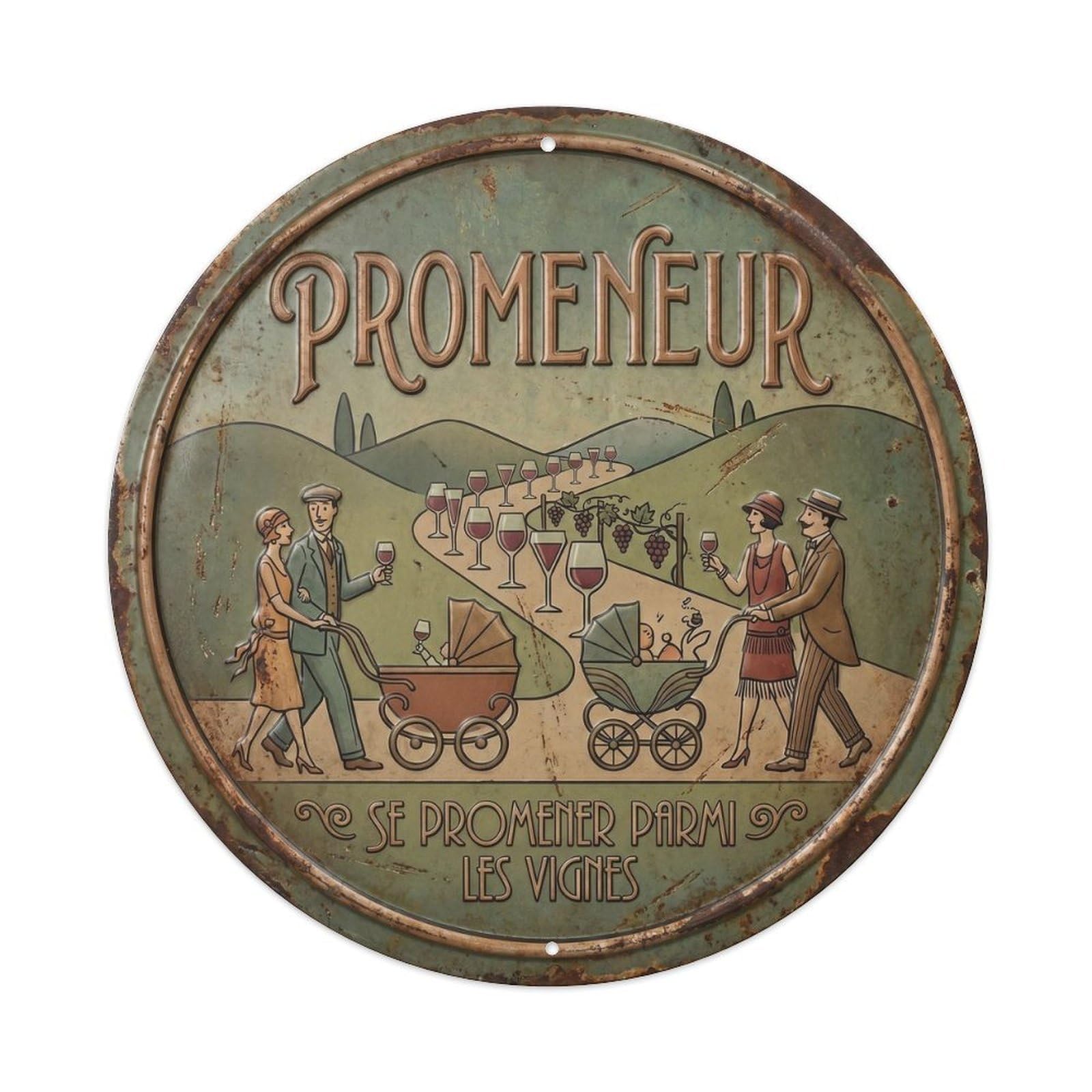 Stroller Humorous Mancave Stroller Metal Tin Sign