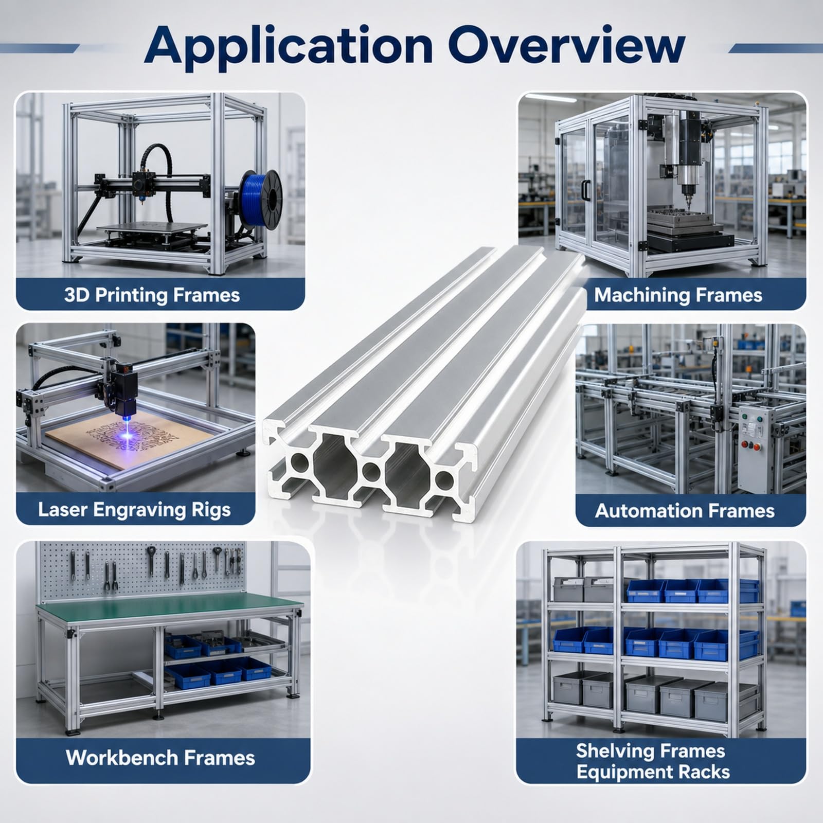 Aluminium Alu Profil Eloxiert,3D Drucker Alu Profil,Aluminiumprofil Extrusions Eloxierte Linearschiene,Glatte OberfläChe,FüR Maschinenbau,Werkbank & DIY