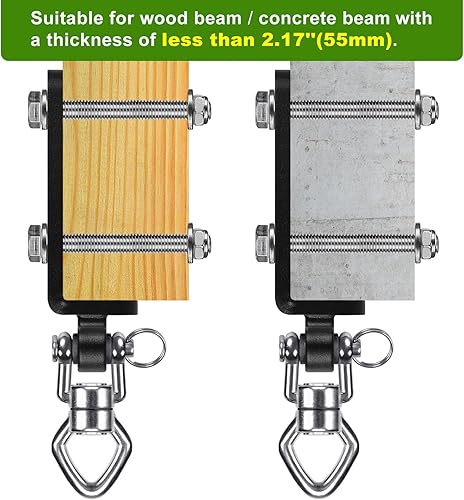 Miniatura 5 de SELEWARE Abrazadera de acero resistente, soporte para bolsa pesada, soporte para saco de boxeo, muay thai y entrenamiento de artes marciales mixtas