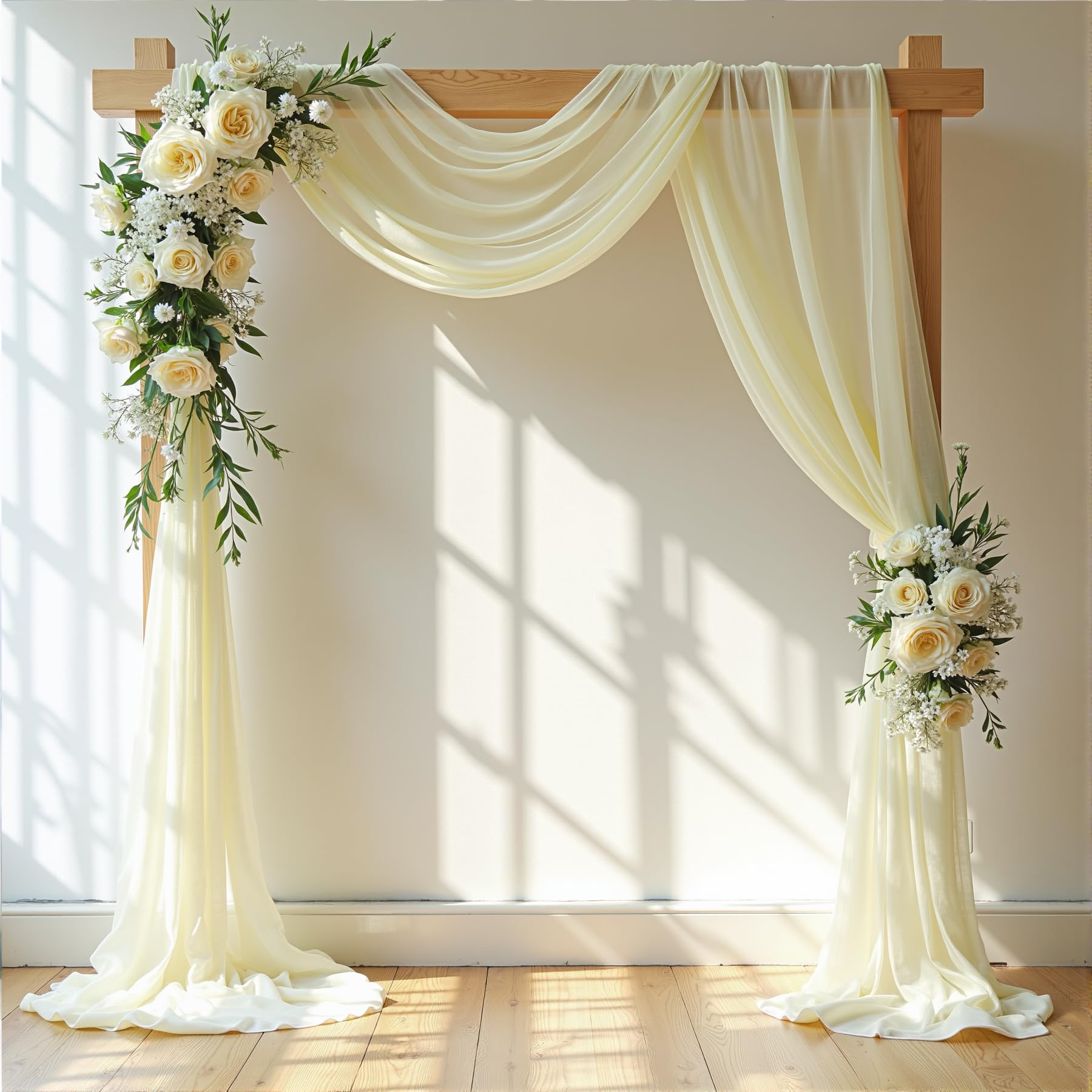 SoarDream Tela Drapeada Para Arco De Boda, 2 Paneles, 6
