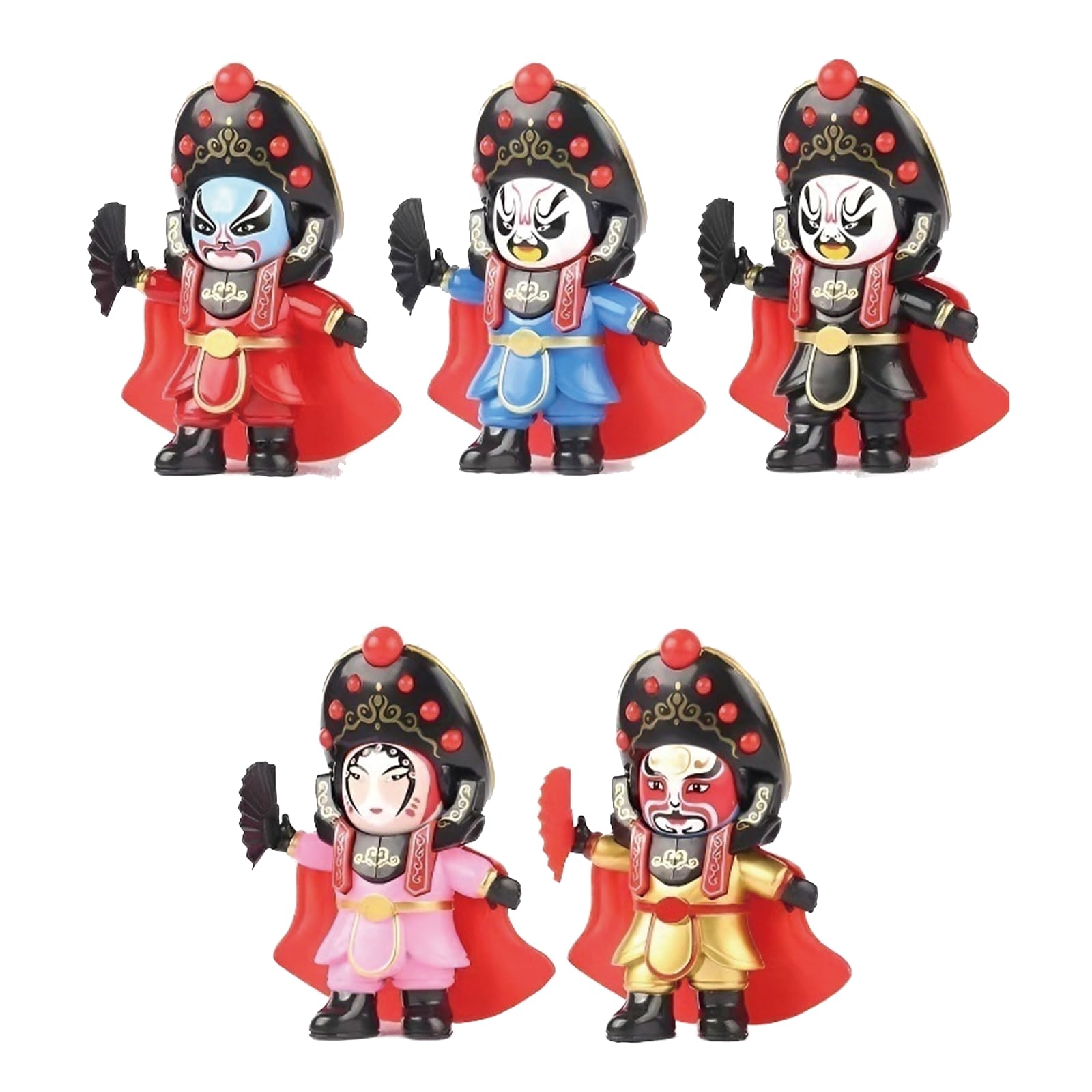 Amazon | 変面人形 お面 京劇 四面 顔が変わる 1点/5点セット 四川