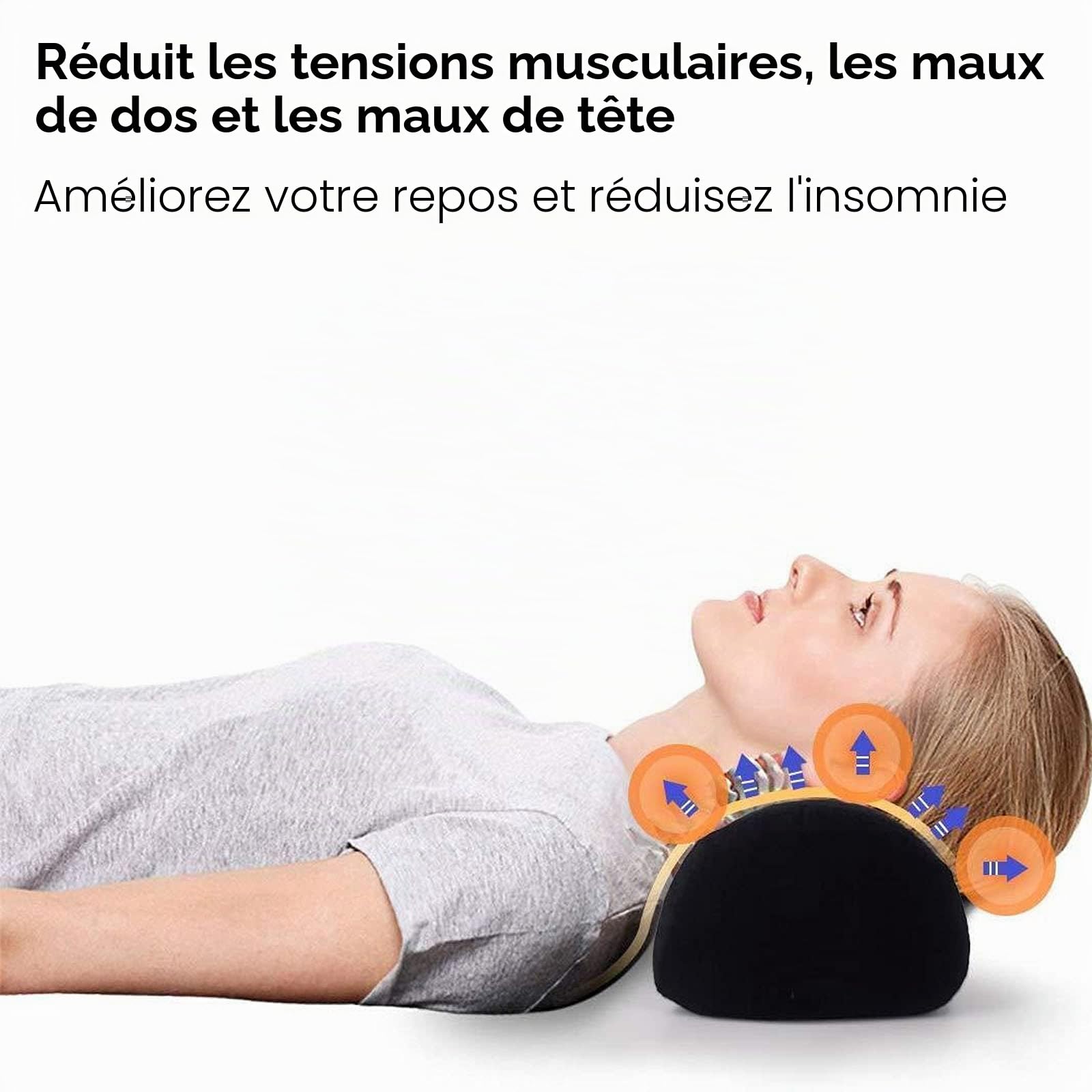 Angelkiss Kit d'acupression Tapis d'acupression avec coussin pour relaxation et massage apaisants, soulagement des maux de dos, maux de tête, cervicales, stress des troubles du sommeil à la maison, au