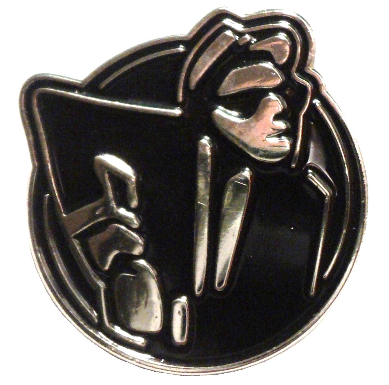 Mercmad Multicoloured Dancing Ska Music Man Skanking Two Tone Mod Metal Enamel Badge