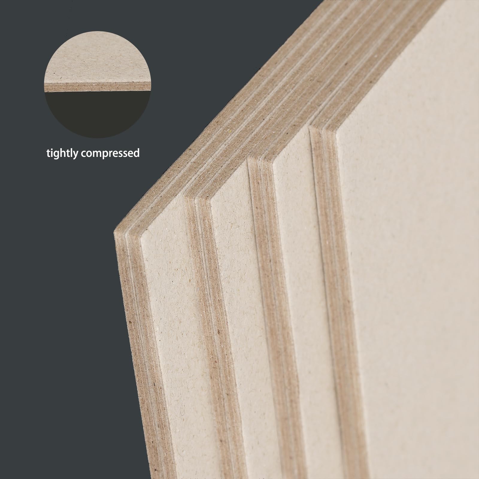Produktbild von 25 Stück Buchtafeln – 25,4x31,8 Cm, 3 Mm Dick, Graue Spanplatten Aus Kraftpapier Für Buchbindung