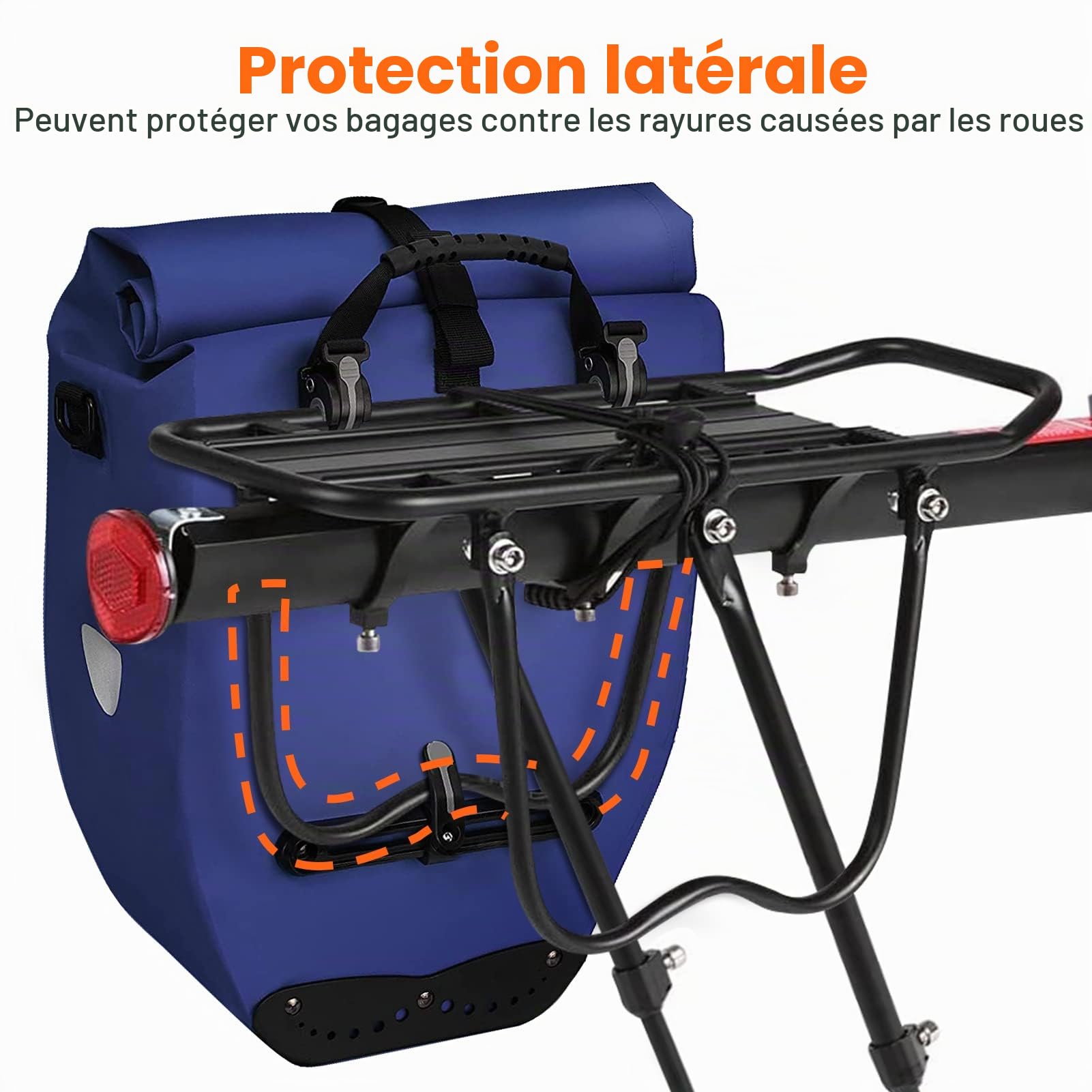 Mountain Bike Rack, ZOOYAUE Support réglable Bike Rack, Charge maximale 100kg, Alliage d'aluminium, Installation rapide, avec réflecteur