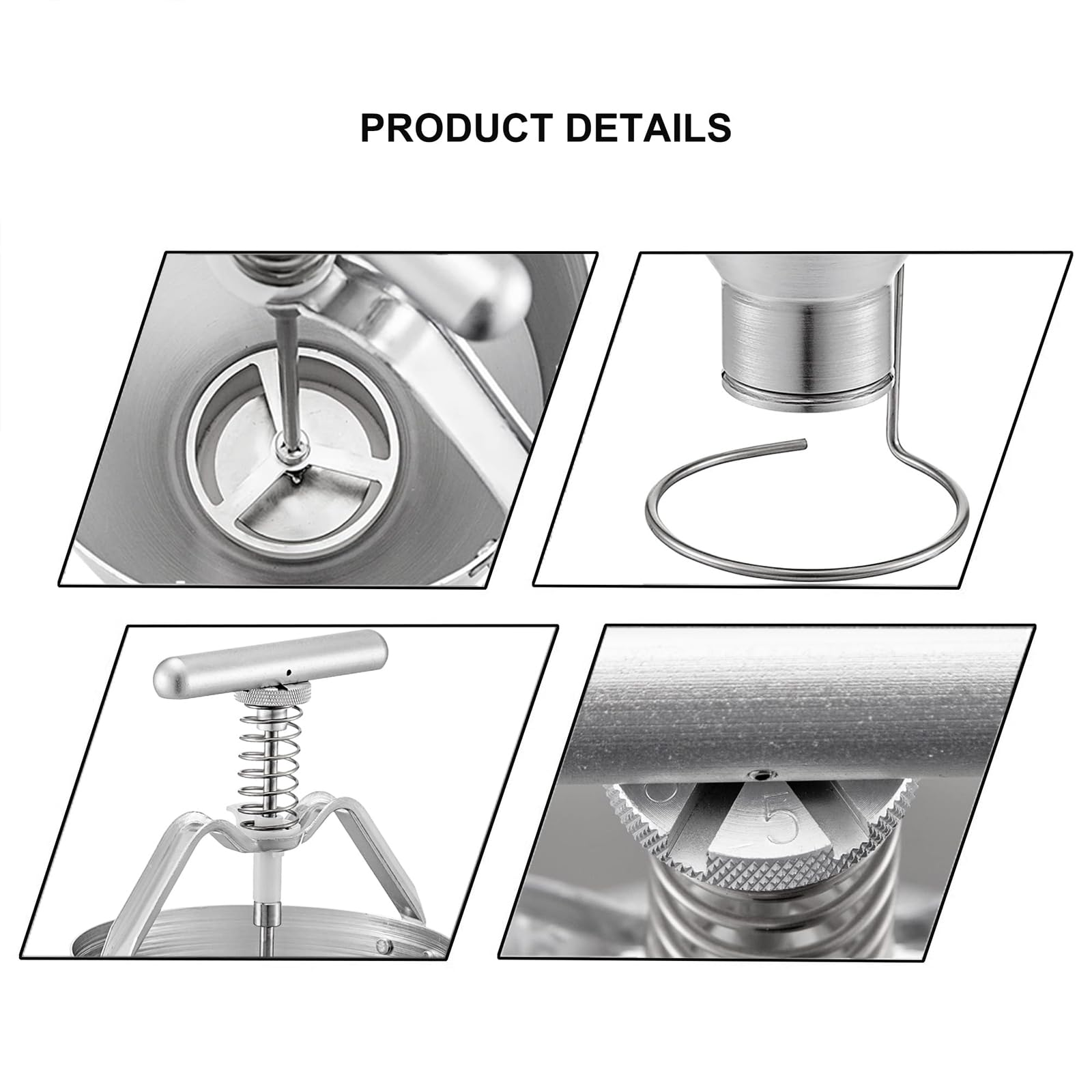 Machine à fabriquer Beignets Manuelle, Distributeur Beignets Acier Inoxydable de 3 L avec Support, 6 épaisseurs réglables, déposant de Beignets Commercial, Outil Cuisson pâtisserie gâteaux