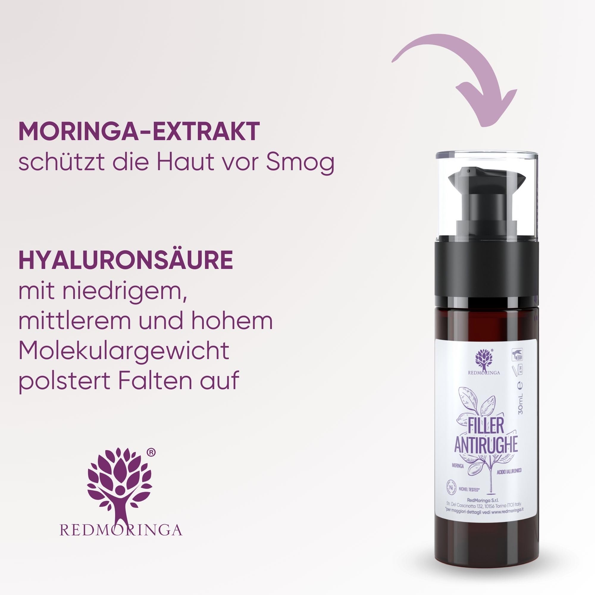 Geschenkset für Damen, komplettes Hautpflege-Set auf Basis von Moringa Bio | mit Gesichtscreme, Anti-Faltenserum, Kollagen-Ergänzungsmittel | Geschenkidee für Damen RedMoringa Hautpflege-Set |