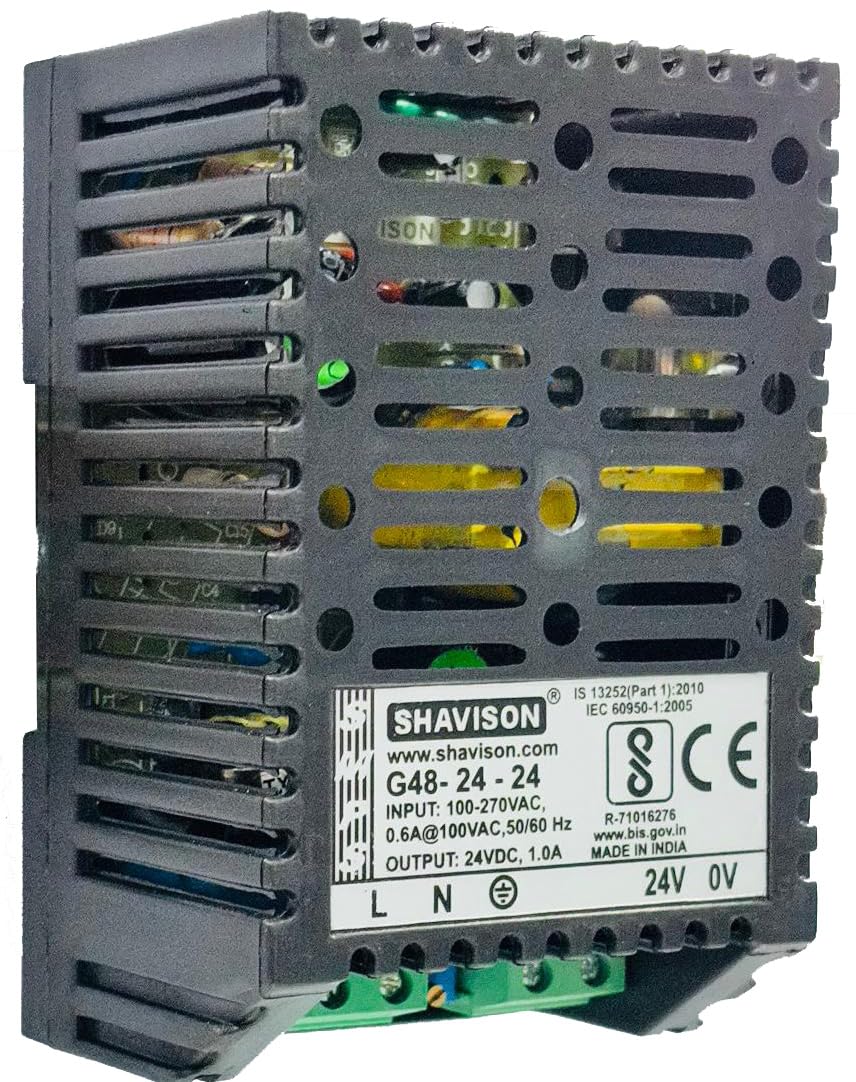 SMPS G48-24-24, CE & BIS Certified, Industrial Grade, Universal I/P: 100~270VAC, O/P: 24VDC, 1A, DIN Rail Mount-picture-18