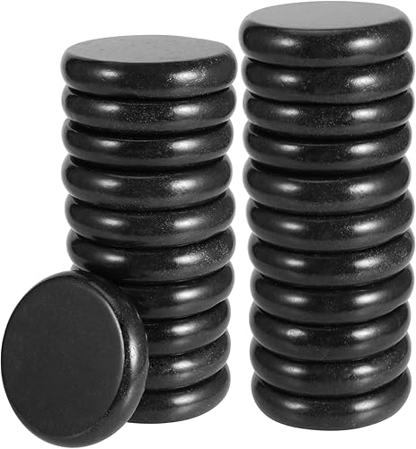 JAPCHET 22 piedras de masaje de basalto grandes de 3.15 pulgadas, piedras de masaje de basalto para spa profesional o en casa, relajación, terapia