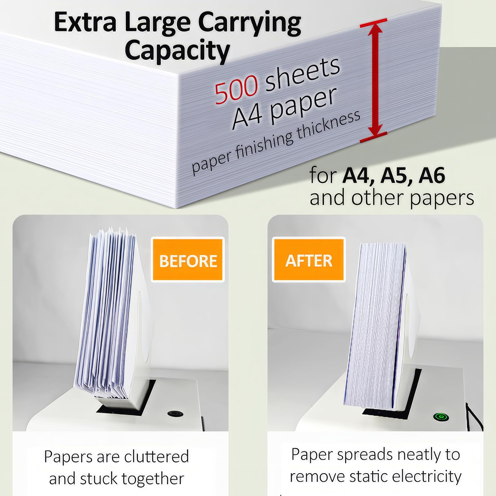Elektryczna maszyna do sortowania papieru - wysoka prędkość 2800 obr./min urządzenie do wytrząsania papieru i wiązania do organizacji papieru A4/A5/A6