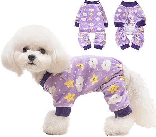 BEAUTYZOO Pijama elástico para perros pequeños y medianos, ropa de terciopelo suave para primavera y verano, para niñas y niños, con cuello