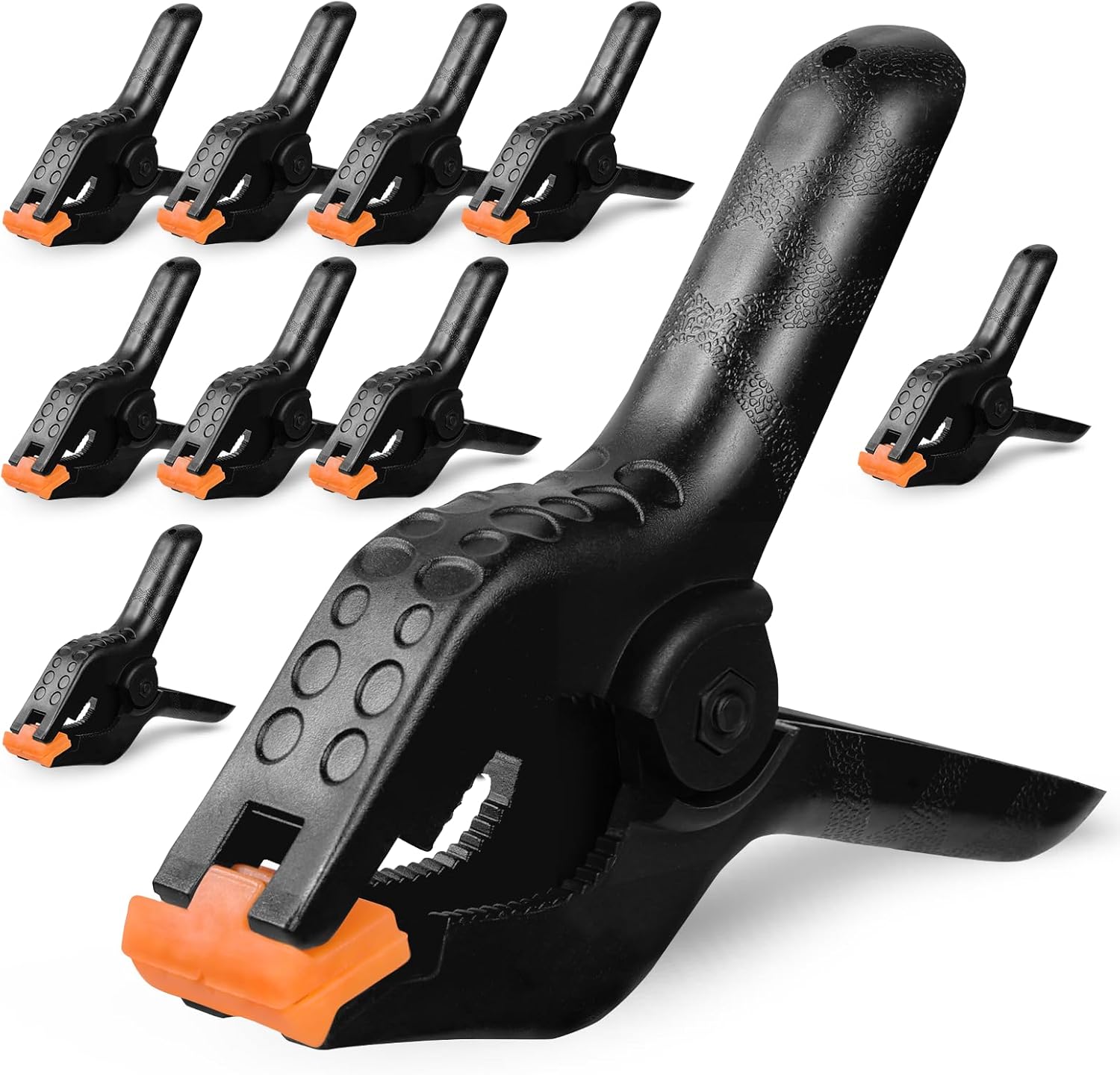 6 Inch Plastic Spring Clamps, 10 Pack Backdrop Clips Clamps for Crafts, Clamps for Backdrop Stand Outdoor