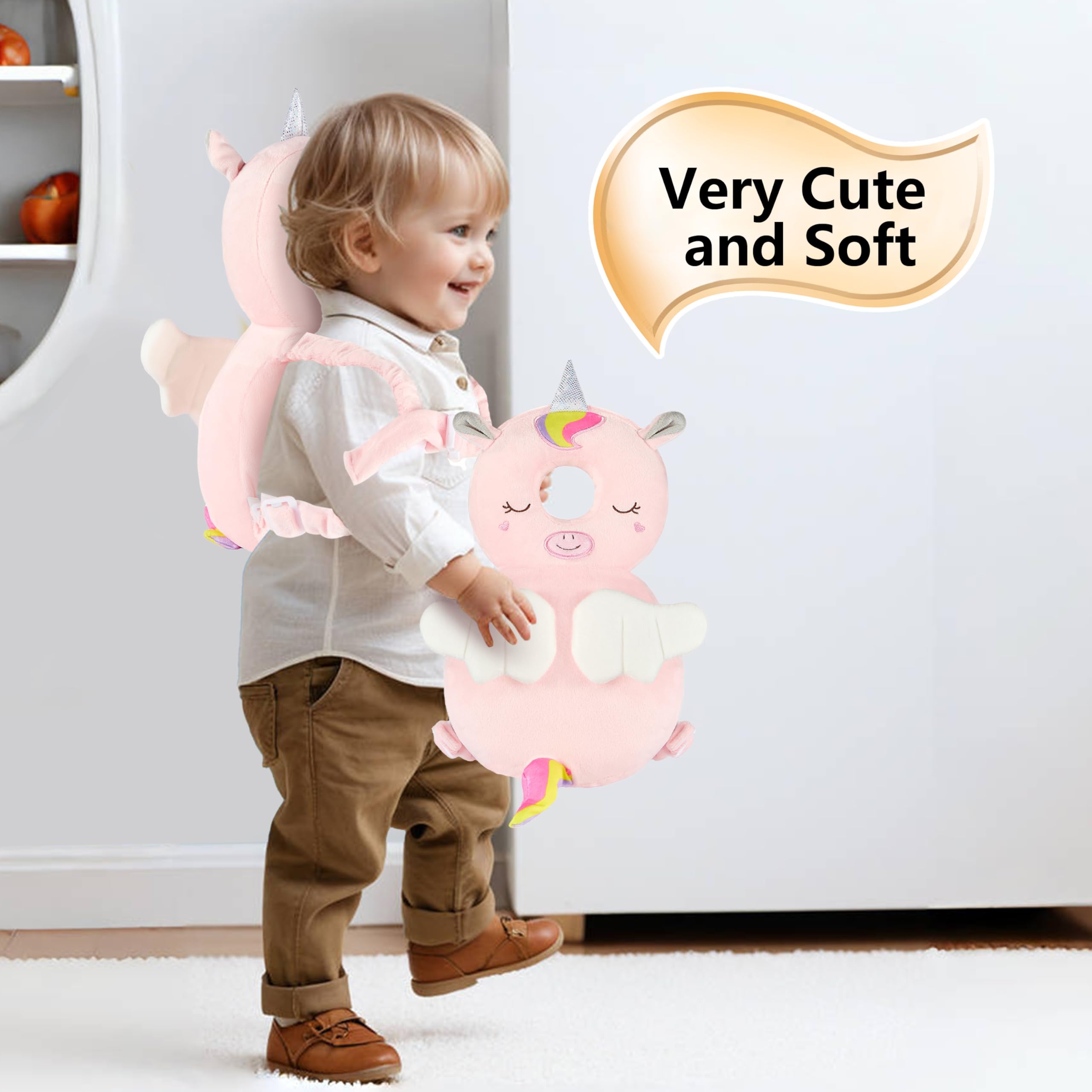 Mochila de protección para la Cabeza del bebé, Almohada de Seguridad para bebé, diseño Suave, Ajustable y Ligera para Caminar y Gatear de Forma Segura para niños y Adolescentes
