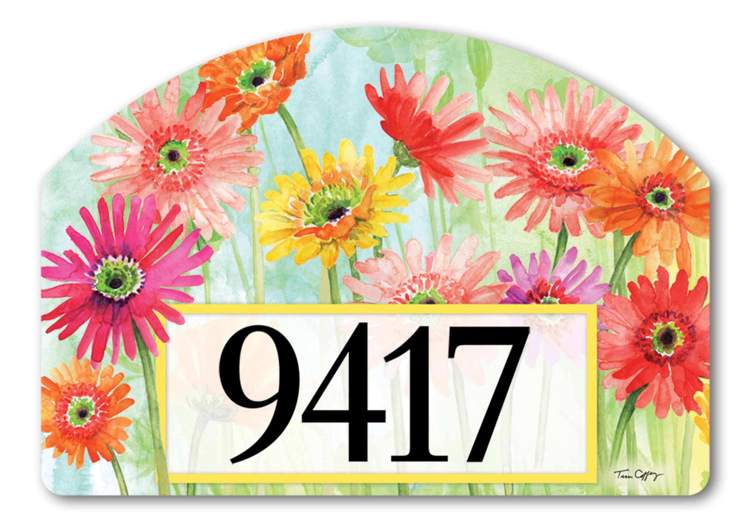 Yard DeSignsStudio M Gerbera Daisies Decorative Yard Sign Magnet, Made in USA, Superior Weather Durability, 14 x 10 Inches