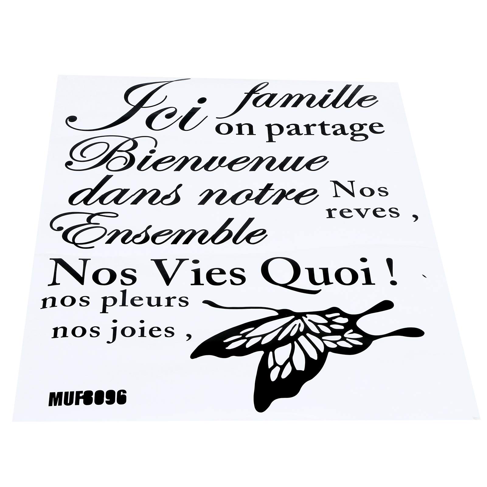 Autocollants muraux en PVC 60x74cm pour decoration de salon