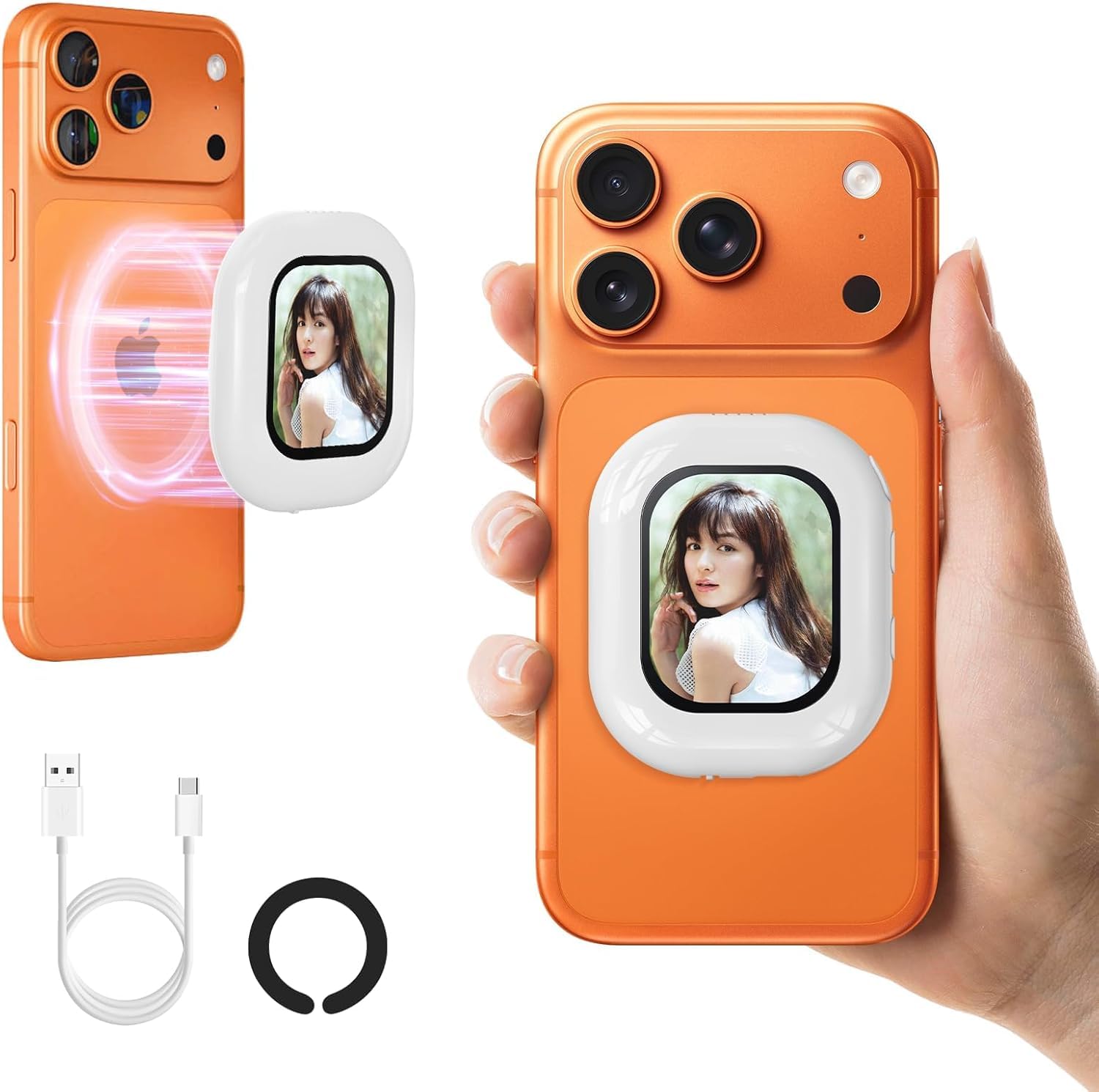 Amazon.co.jp: FINETOl スマホ用自撮りモニター 外カメラ自撮り