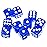 SmartDealsPro 10-Pack D6 Six Sided 16mm Transparent Dice Die for DND, MTG, RPG, Tenzi, Yahtze, Bunco, Table Borad Games, Math Teaching (Blue Translucent)