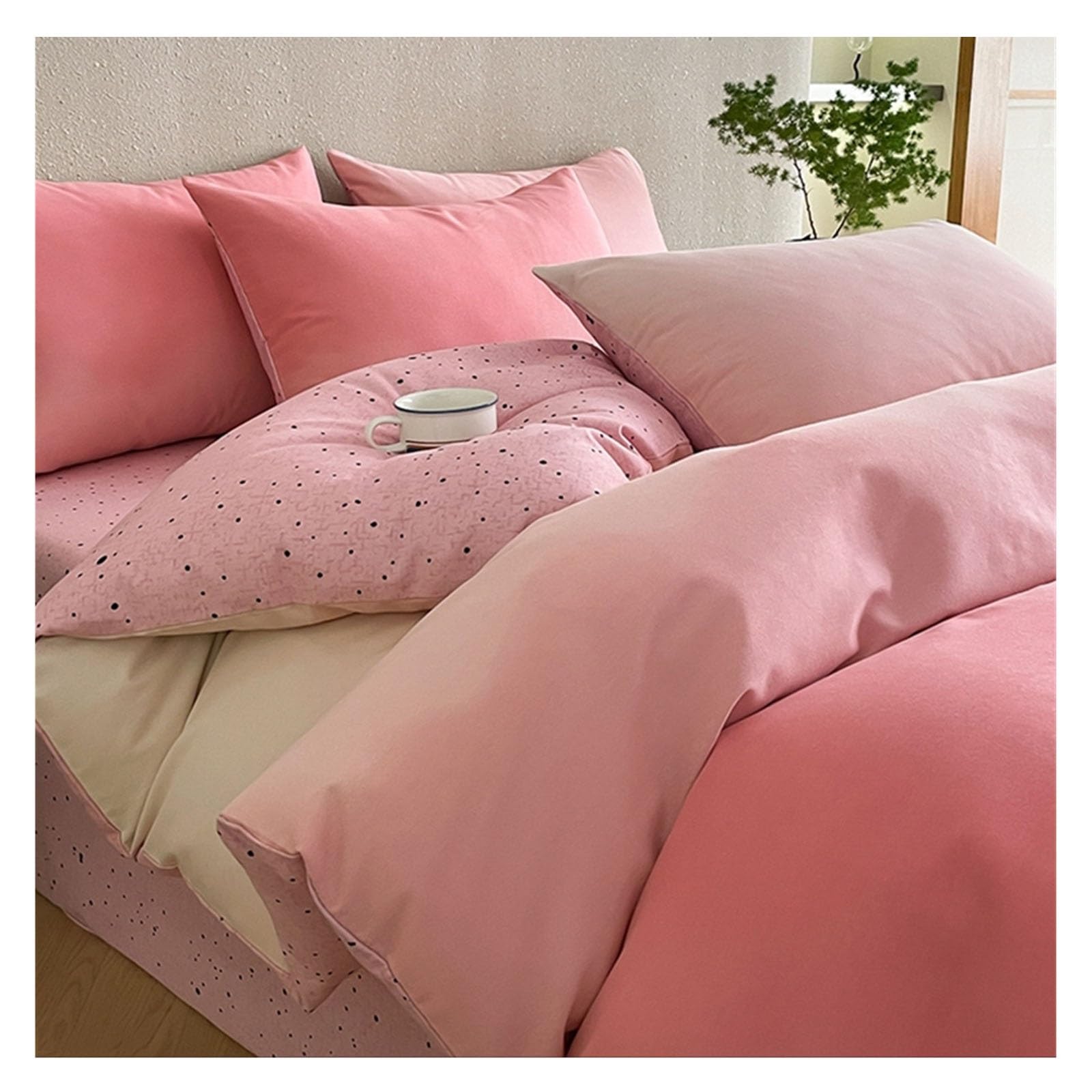 Housse de couette avec fermeture éclair parure de lit coton anti-glisse