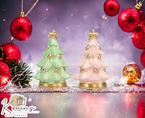 Miniatura 4 de Juego de saleros y pimenteros de cerámica fina para árbol de Navidad, invierno, 3-38 pulgadas de alto