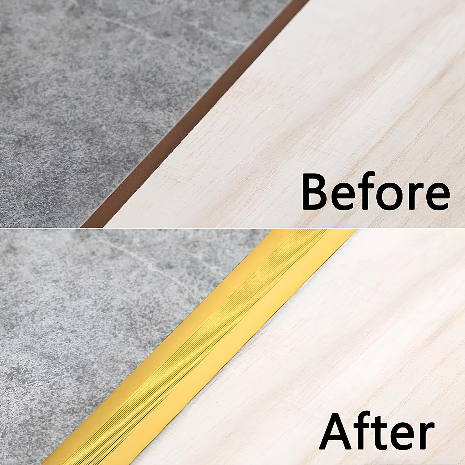 Striscia Di Soglia Per Pavimenti In Alluminio, Profilo Per Bordi Moquette | Profilo Di Transizione Per Porta, Strisce Per Finiture Di Moquette E Tappeti(Gray,40mmx135cm)