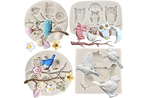 Stunning Bird, Owls Tree Branch & Flower Leaves Air Dry Clay Molds