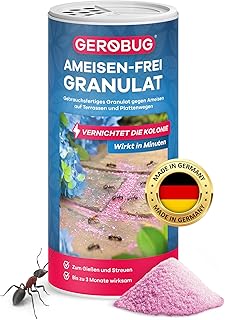 GEROBUG Ameisen-frei Granulat - ideal gegen Ameisen und Ameisennester - staubfreies Ködergranulat zum Streuen oder Gießen...