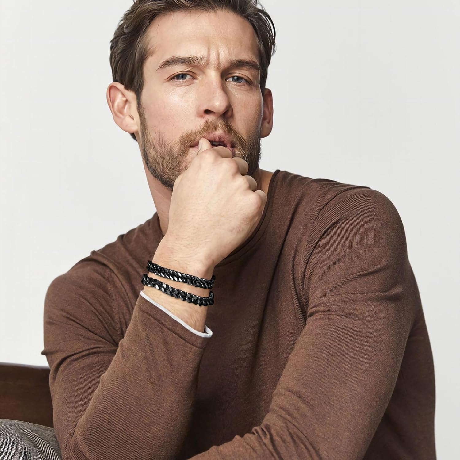 VNOX 5/7 Pcs Chain Bracelet for Men Women - Sturdy Stainless Steel Curb Width Cuban Link Chain Bracelet Set for Men Women,6.5/7/7.4/8.2/9 Inches - Image 7