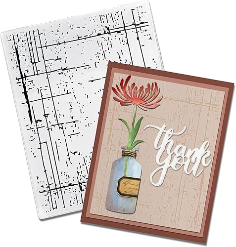 Threetols Carpeta de relieve con impresiones texturizadas en 3D, carpeta de relieve de fondo de puntos para hacer tarjetas, marco de línea, álbum de