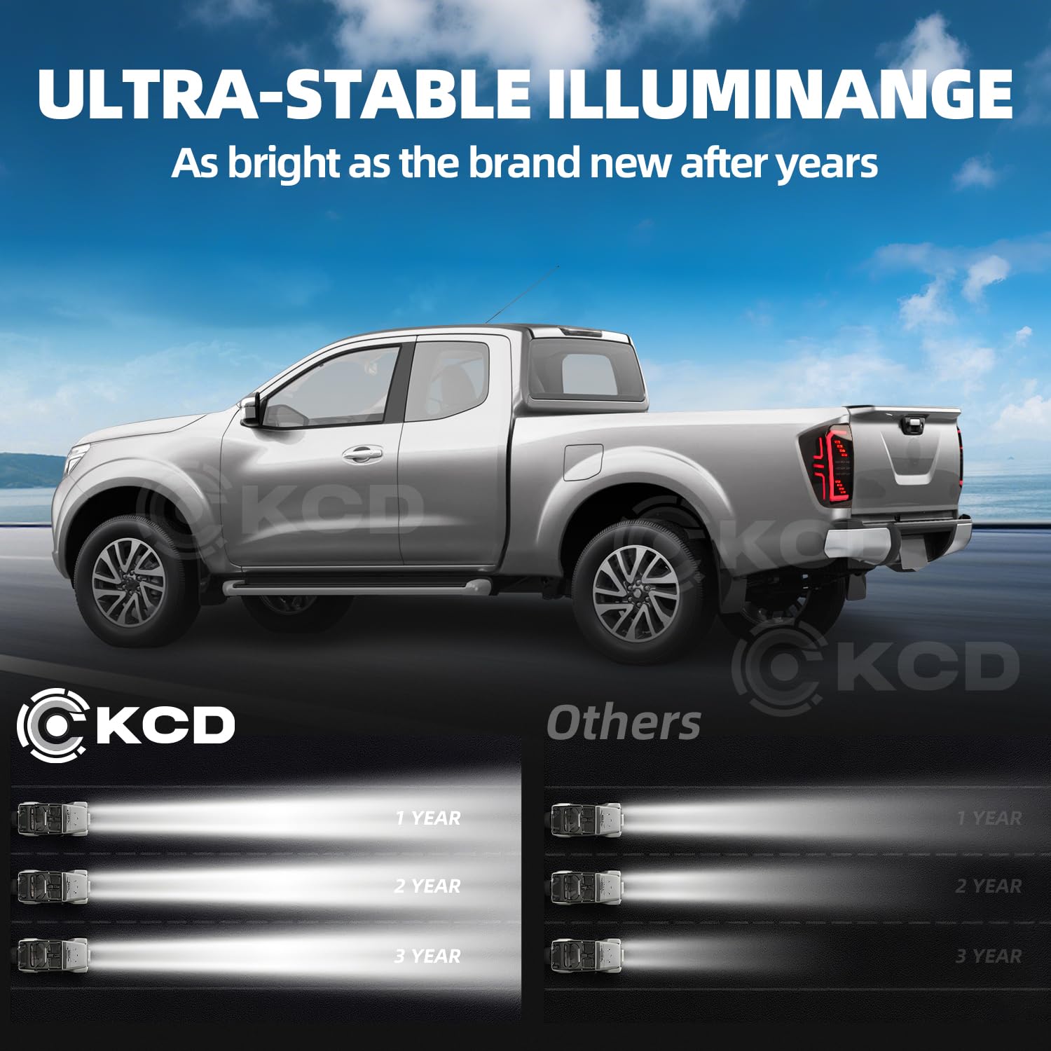 LED Fanali posteriori compatibili con Nissan Navara NP300 D23 2015-2023, Con indicatori di direzione sequenziali, luci diurne animate all'avvio, fumé