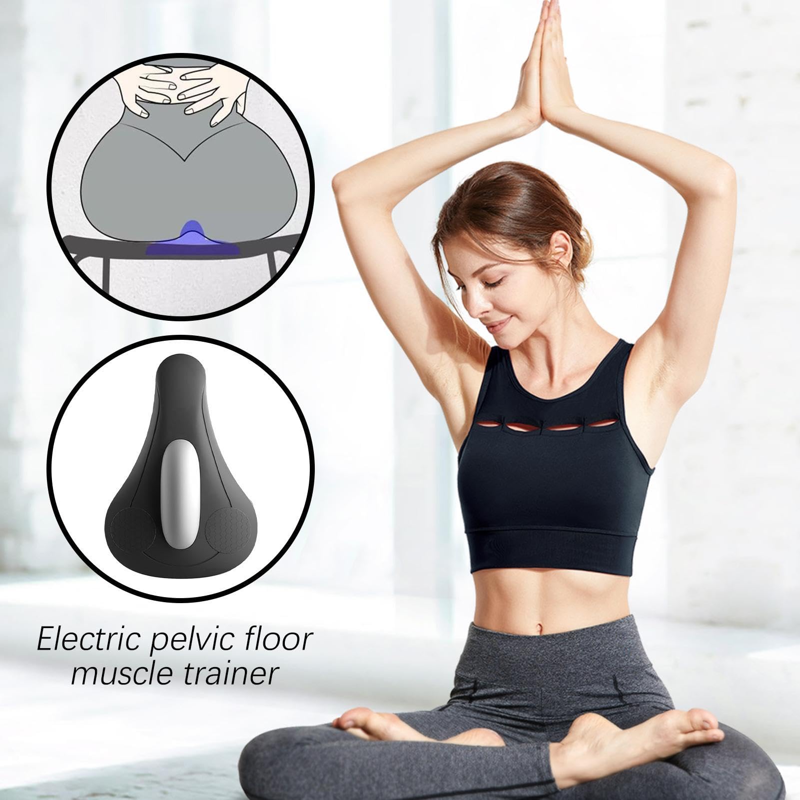 Impulsion Plancher Pelvien, Appareil D Exercice du Plancher Pelvien Et du Périnée, Équipement D'Entraînement Dus Planchers Pelviens pour Femmes Hommes, avec 4 Modes De Vibrations Rechargeables USB-C