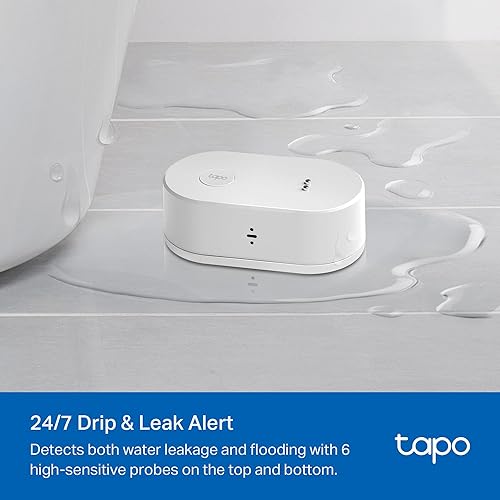 Miniatura 2 de TP-Link Tapo - Detector inteligente de fugas de agua, requiere Tapo Hub, sensor de fugas de agua Wi-Fi con detección rápida de goteo, alarma