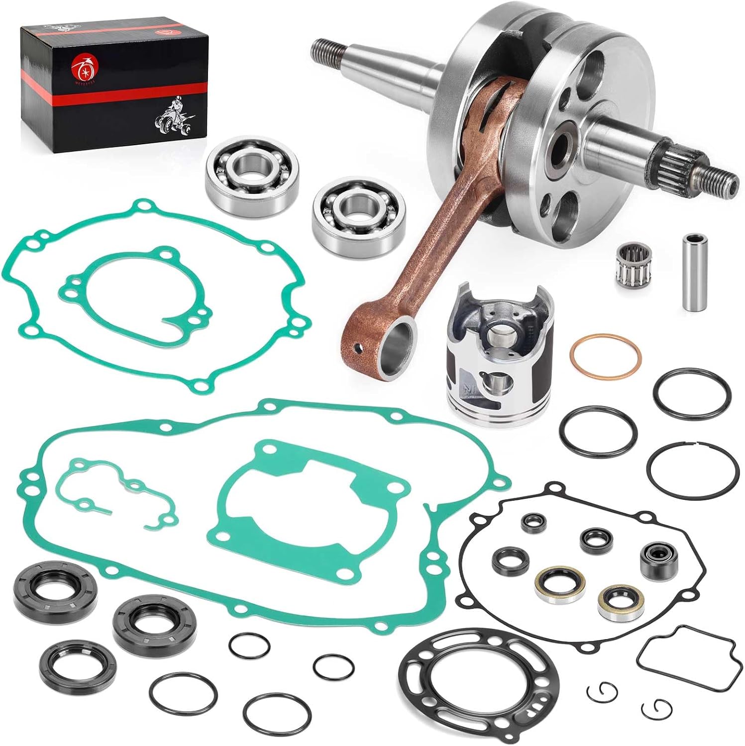 Engine Rebuild Kit Crankshaft Piston Gaskets Seal For Kawasaki KX 85 2006-2013 13001-0006 13031-0040