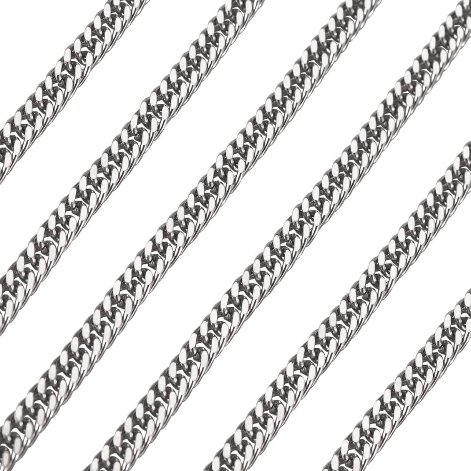 Beadthoven 1 Roll 16.40 Feet Stainless Steel Curb Chains 3.8x1.5mm Unwelded Twisted Metal Bracelets Necklaces Link Chains with Spool for Women Men Jewelry Making - Image 2
