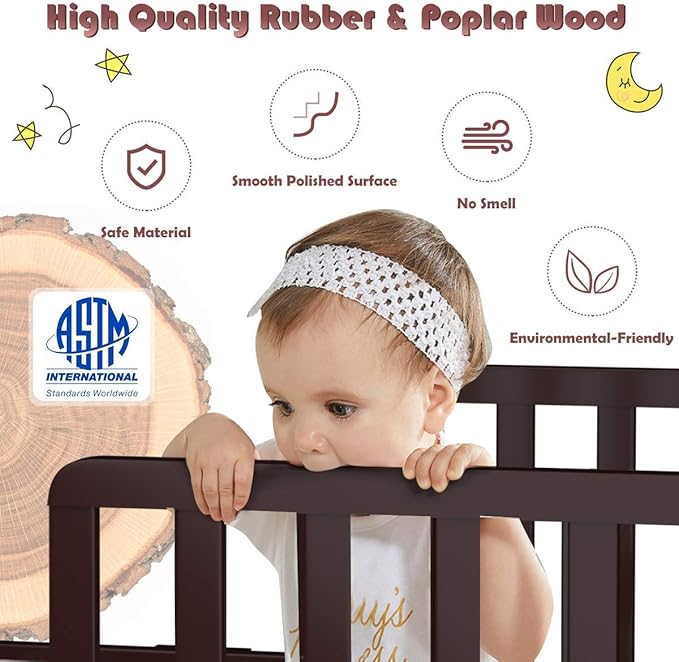 Cama Toddler Costzon Classic Cherry con Barandales miniatura 4