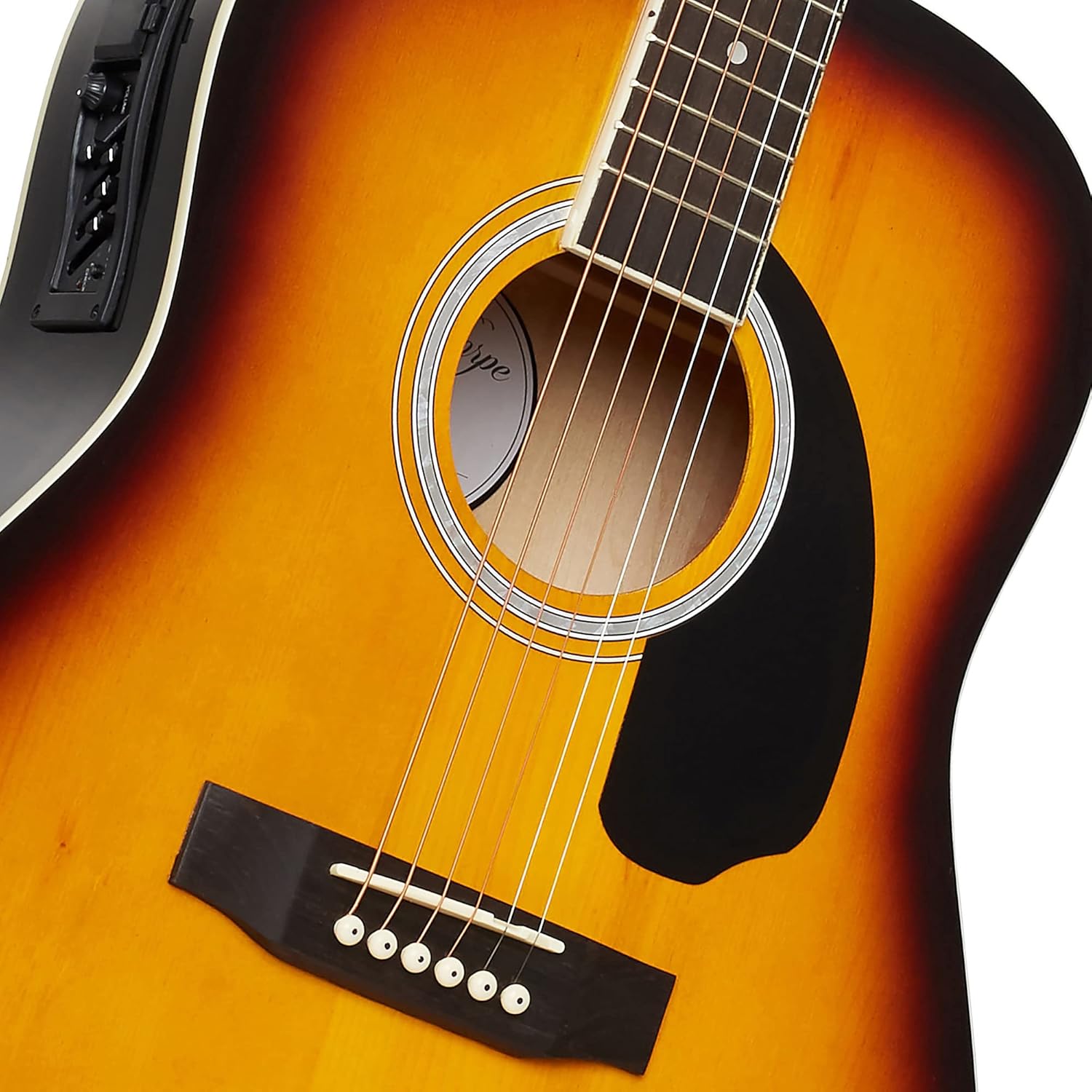 Ashthorpe Full-Size Dreadnought Acoustic Electric Guitar Package with 10 Watt Amp - Sunburst