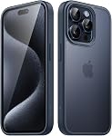 JETech Matte Case for iPhone 15 Pro 6.1-Inch, Shockproof Military Grade Drop Protection, Frosted Translucent Back Phone Cover, Anti-Fingerprint (Black)