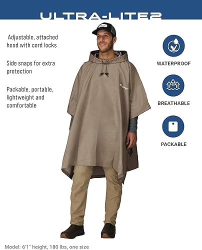 Miniatura 15 de FROGG TOGGS Ultra-lite2 - Poncho de lluvia impermeable, transpirable, tamaños para adultos y jóvenes