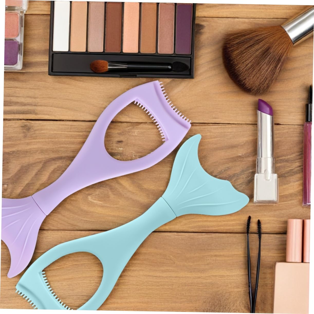 3pcs Mascara Mermaid Shape Eyelash Comb Mascara Applicator Makeup Tool for Eye Makeup