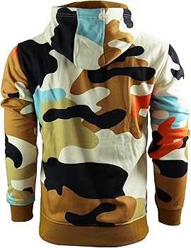 SCREENSHOT-H11076 Mens Urban Hip Hop Fleece Pullover Hoodie - Ice