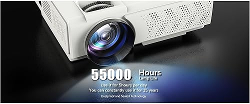 Miniatura 8 de Mini proyector nativo E1 120% 10 ansi lumen 1080P, LCD de 4.1 pulgadas, proyector de video multimedia para cine en casa, compatible con HDMI Full HD