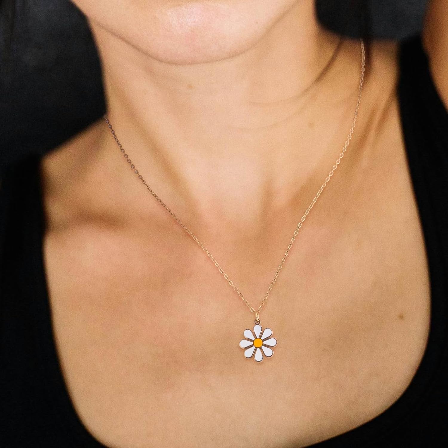 MIXJOY Daisy Flower Choker Necklace for Women, Female's Birthday Gift - Image 4